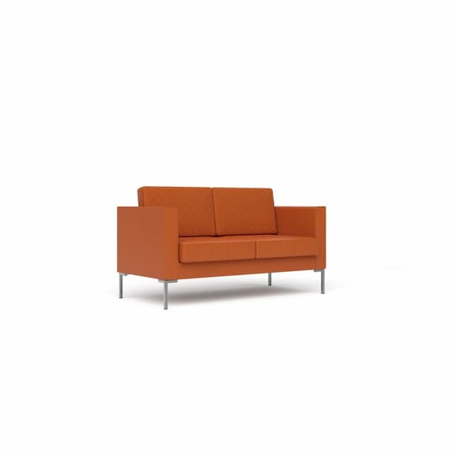 Диван 2-местный Юнитекс malta-2 Ml/2/cn1120 экокожа премиум / оранжевая