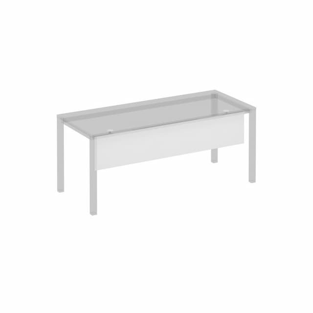 Экран стола защитный (ДСП) с кронштейнами для стола 180 на белом металлокаркасе Юнитекс Комфорт КФ К.Б 815 БП белый премиум