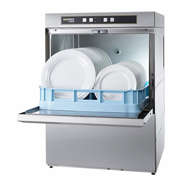 Посудомоечная машина с фронтальной загрузкой HOBART ECOMAX 504-12B (дренажная помпа, дозатор моющего средства)