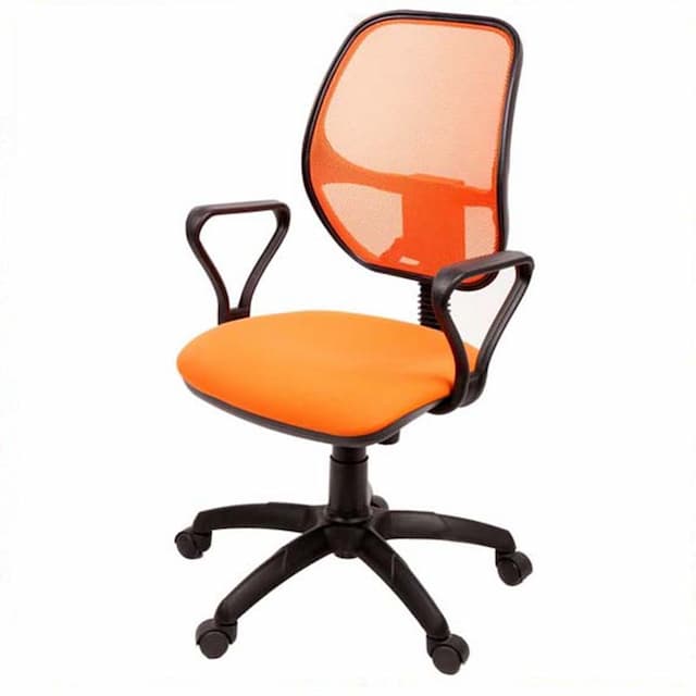 Кресло компьютерное Мирэй Марс new gtpp (Самба) комфорт (оранжевый), ткань цветная серия В