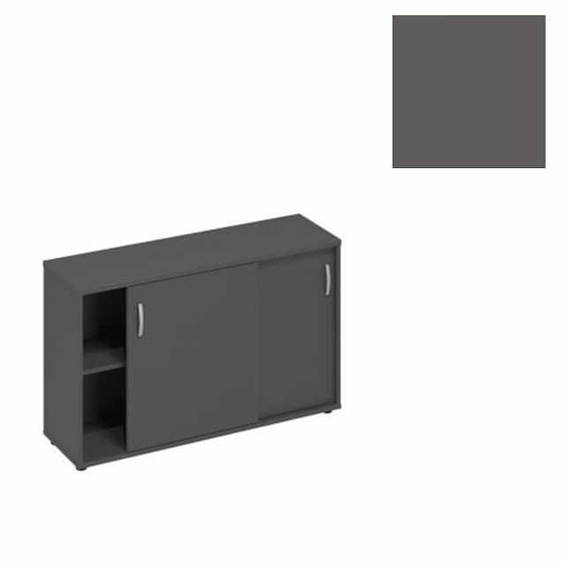 Шкаф-купе низкий (для 2-х столов 60) Юнитекс А4 (124.4x36.4x75.6) А4 330 АР антрацит премиум