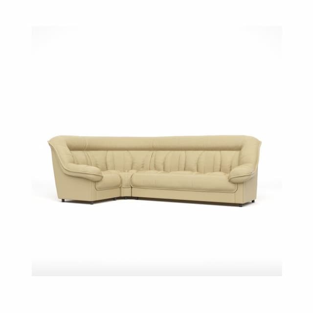 Диван угловой Юнитекс ЭДЕЛЬВЕЙС М.1У3.03.5 Ed/1y3/cn1123 экокожа премиум / бежевая