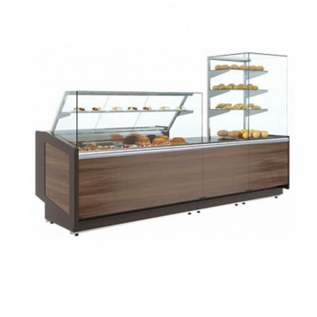 Кондитерская витрина нейтральная Полюс BORNEO КС80 N 1,2-11 (с фронтальным стеклом) (башня)