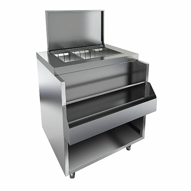 Барная станция с дополнительным карманом и крышкой Hicold НБМВЛ-6/6ККР